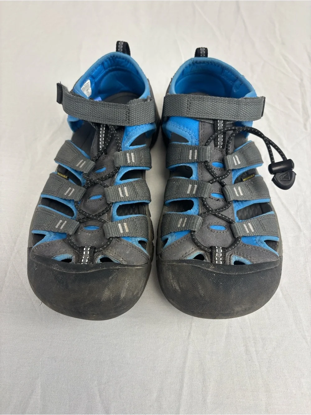 Keen Big Kids’ Newport H2 Sandals in Magnet/Brilliant Blue